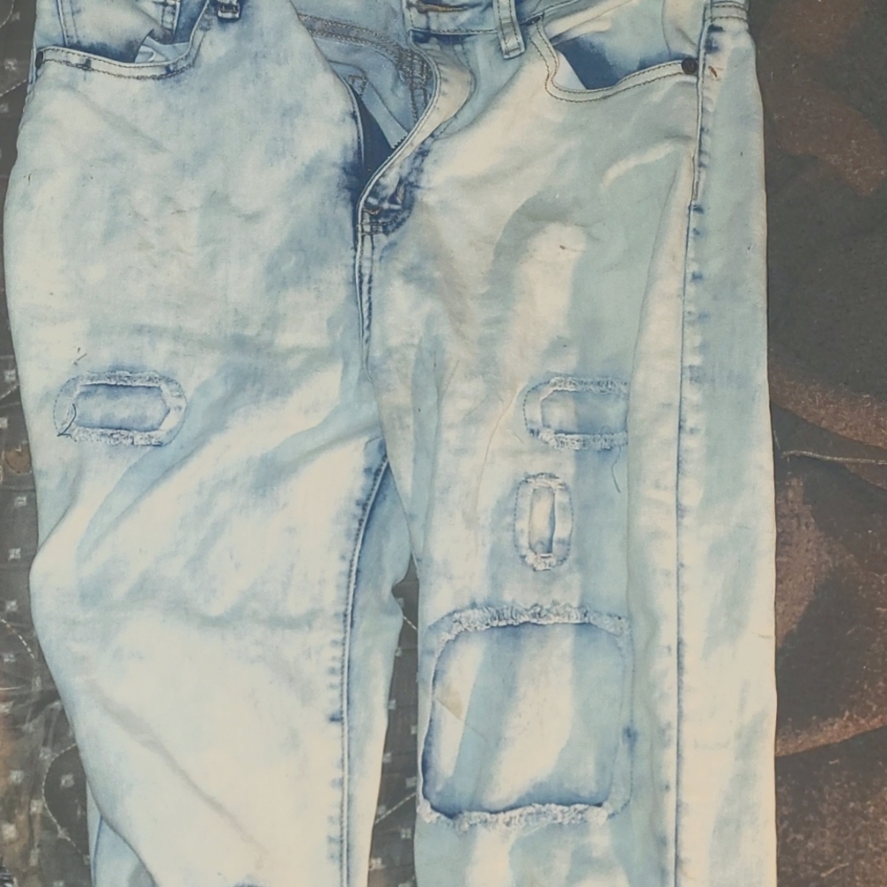 Women Jeans size 11/12 V.I.P bleach colored light